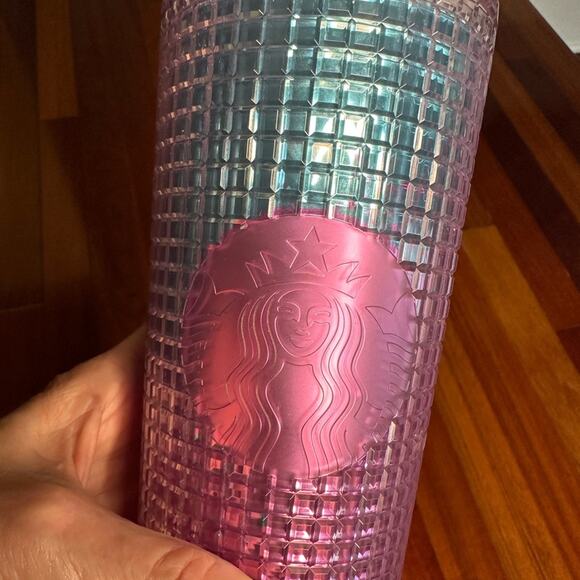 Starbucks Disco Grid Tumbler Summer 2021 Pink Ombré 24oz - Picture 4 of 4